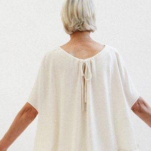 Lauren Manoogian Gather top in white NEW WITH TAGS